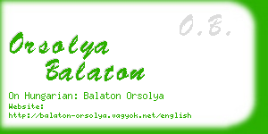 orsolya balaton business card